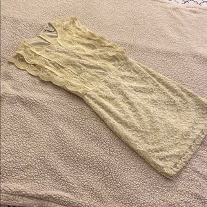 Adorable off white double layer dress